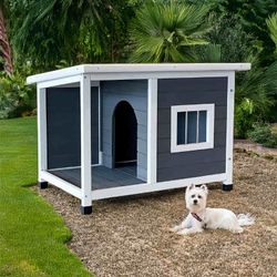 Caseta para Perro Pequeño Gardiun Dona 85x58x60 cm con Acceso Frontal y Techo de Tela Asfáltica | Puerta 23x35 cm - Protección y Comodidad para Mascotas