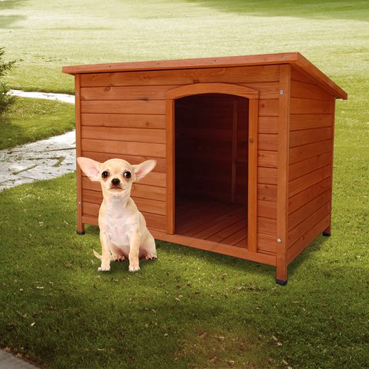 Caseta para Perro Pequeño Gardiun Sugar 85x58x58 cm con Tejado a 1 Agua y Cubierta Asfáltica, Diseño Resistente y Protección Climática Ideal para Mascotas