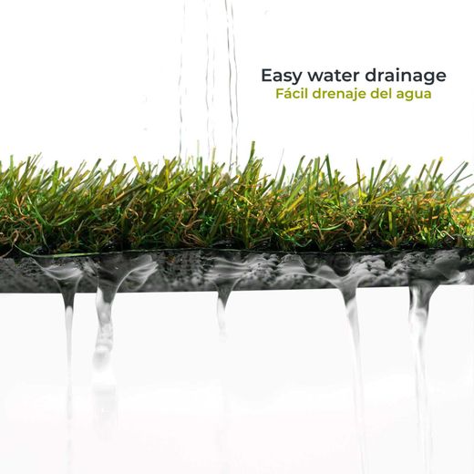 Césped Artificial en Rollo Gardiun Greenhill Pro I 30 mm 500x100 cm - Efecto Memoria, Alta Resistencia y Aspecto Natural para Jardines y Terrazas