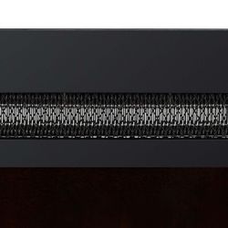 Stufa elettrica 2000 W, 127 x 16 x 48 cm, in metallo e vetro temperato nero | Collezione Oregón