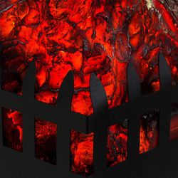 Chimenea eléctrica, 47,5 x 22 x 40,36 cm, de acero y resina en negro | Colección Utah