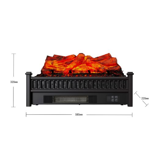 Cheminée Électrique avec Feu Simulé et Revêtement Blanc, 90x30x75 cm, Télécommande