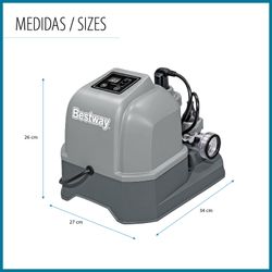 Clorador Salino Bestway Flowclear Hydrogenic para Piscinas hasta 26.498 L con Temporizador
