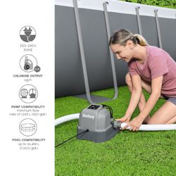 Clorador Salino Bestway Flowclear Hydrogenic para Piscinas hasta 26.498 L con Temporizador