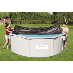 Winterabdeckung für runden Bestway-Pool Ø 396 cm mit Abflusslöchern und Befestigungsseilen