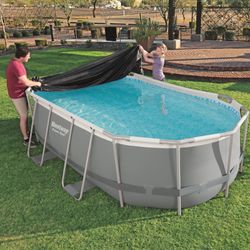 Copertura Invernale per Piscina Fuori Terra Bestway 427x250 cm Ovale