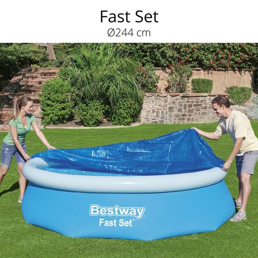 Couverture Hivernale pour Piscine Démontable Bestway Ø244 cm Rond