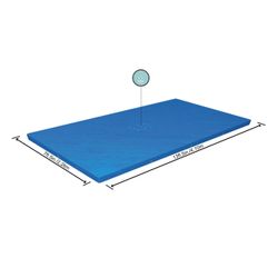 Poolabdeckung für rechteckigen Bestway-Pool 410x226 cm mit Abfluss und Kordel