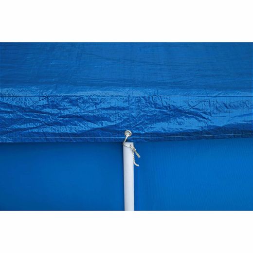 Poolabdeckung für rechteckigen Bestway-Pool 410x226 cm mit Abfluss und Kordel