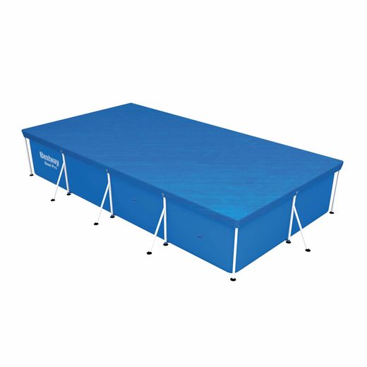 Poolabdeckung für rechteckigen Bestway-Pool 410x226 cm mit Abfluss und Kordel