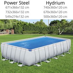 Couverture Solaire pour Piscine Démontable Bestway 703x336 cm Rectangulaire