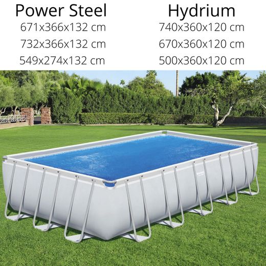 Couverture Solaire pour Piscine Démontable Bestway 703x336 cm Rectangulaire