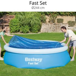 Copri Piscina Solare per Piscina Fuori Terra Bestway Ø210 cm Tondo