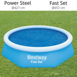 Couverture Solaire pour Piscine Démontable Bestway Ø427 cm Rond