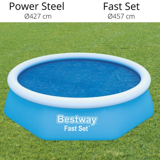 Couverture Solaire pour Piscine Démontable Bestway Ø427 cm Rond