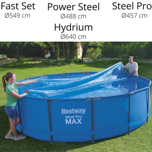 Couverture Solaire pour Piscine Hors-Sol Bestway Ø462 cm Rond