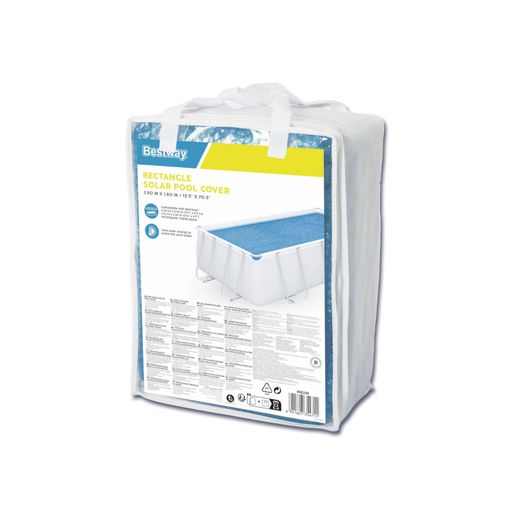 Couverture Solaire Rectangulaire Bestway 380x180 cm pour Piscines 404x201 et 412x201 cm