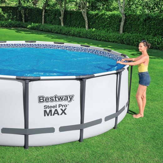 Couverture Solaire Rondelle Bestway Ø356 cm pour Piscines de 366 et 396 cm