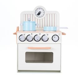Cocina de Juguete Montessori Robincool con Horno y Accesorios de Madera Ecológica