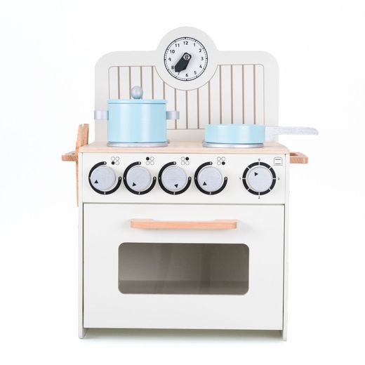 Cocina de Juguete Montessori Robincool con Horno y Accesorios de Madera Ecológica