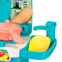 Cucina per bambini, 29 x 13 x 31 cm, in polietilene blu | Collezione Cooking