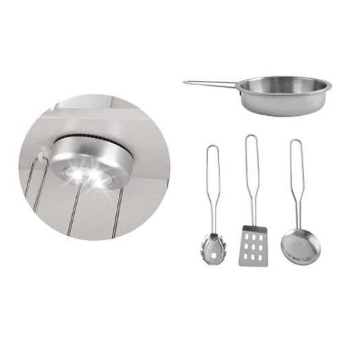 Cucina per bambini, 93 x 43 x 28,5 cm, in legno bianco | Collezione Eva