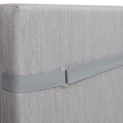 Cuscino da esterno, 45 x 92 x 6 cm, in tessuto grigio | Collezione Pacific
