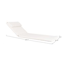 Cuscino per amaca, 200 x 62 x 6 cm, in cotone bianco | Collezione Andorra