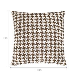 Cuscino, 45 x 45 cm, con motivo a pata di gallo marrone/bianco | Collezione Ribe