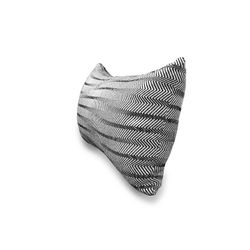 Cuscino, 55 x 30 cm, con stampa a zig-zag nero/bianco | Collezione Breda