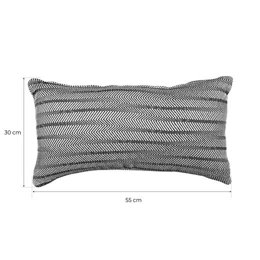 Cuscino, 55 x 30 cm, con stampa a zig-zag nero/bianco | Collezione Breda