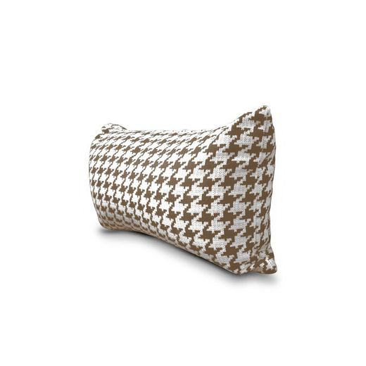 Cuscino, 55 x 30 cm, con stampa a pata de gallo marrone/bianco | Collezione Ribe
