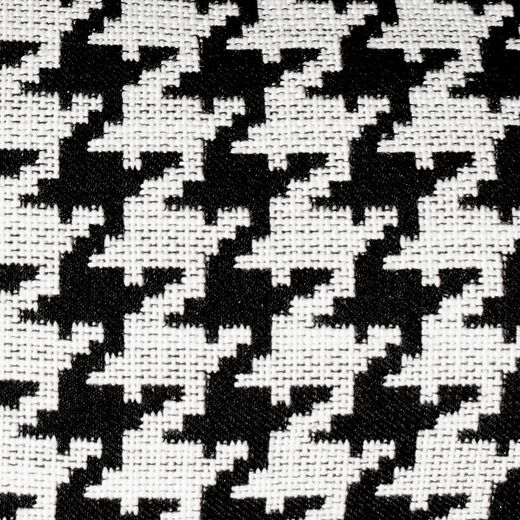 Cuscino, 55 x 30 cm, con stampa a pata de gallo nero e bianco | Collezione Ribe