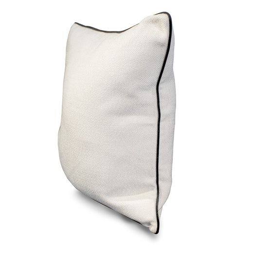 Cojín, 60  x  60 cm, con ribete perla/negro | Colección Delft