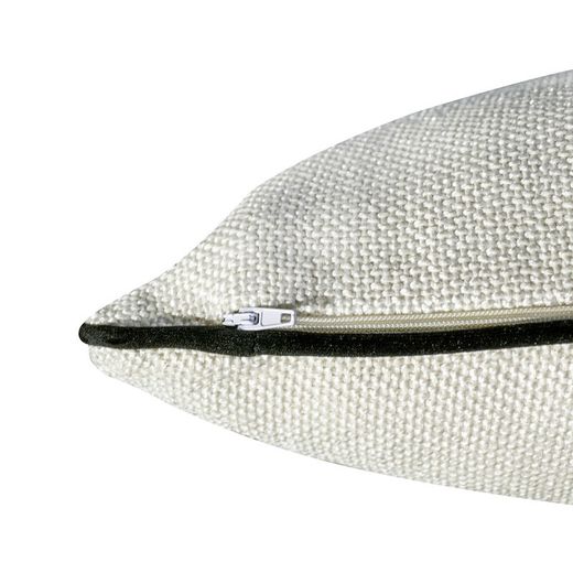 Cojín, 60  x  60 cm, con ribete perla/negro | Colección Delft