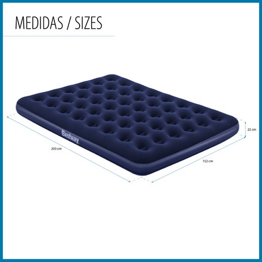 Materasso Gonfiabile da Campeggio Bestway Horizon Doppio 203x152x22 cm Blu