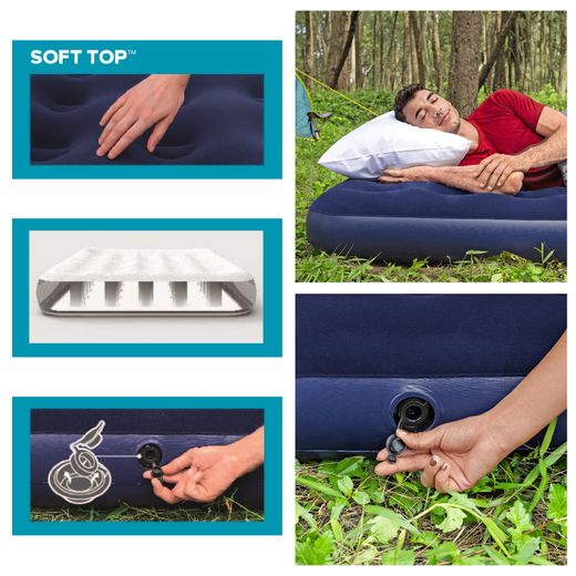 Matelas gonflable Bestway Horizon individuel 188x99x22 cm Bleu