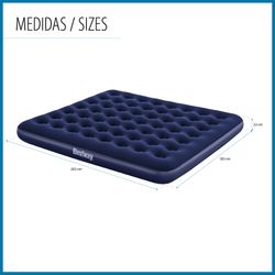 Colchão Inflável Bestway Horizon King Size 203x183x22 cm Azul