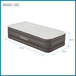 Colchão inflável Bestway Tough Guard 191x97x46cm com bomba integrada