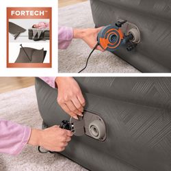 Colchão Inflável Bestway Tough Guard Queen 203x152x46cm com Bomba Integrada