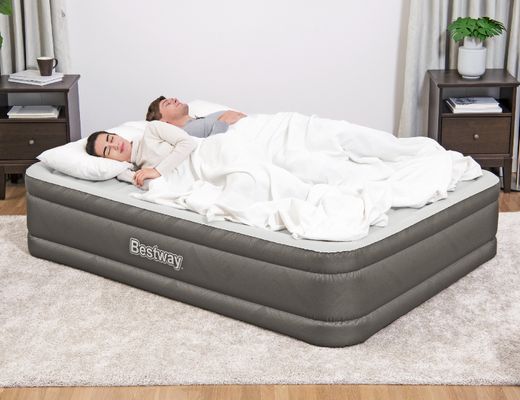 Colchão Inflável Bestway Tough Guard Queen 203x152x46cm com Bomba Integrada
