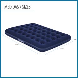 Colchão Inflável Duplo Bestway Horizon 191x137x22 cm Azul