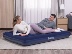 Matelas Gonflable Double Full Bestway 191x137x22 cm Bleu avec Pompe Électrique