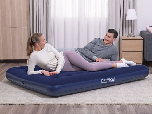 Matelas Gonflable Double Full Bestway 191x137x22 cm Bleu avec Pompe Électrique
