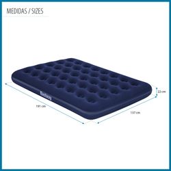 Matelas Gonflable Double Full Bestway 191x137x22 cm Bleu avec Pompe Électrique