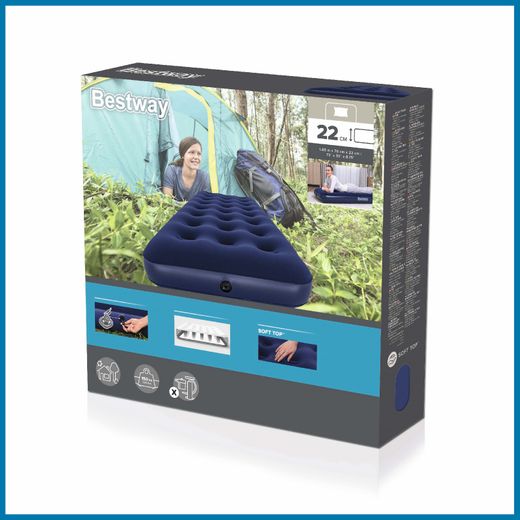 Matelas Gonflable Individuel Jr.Twin Bestway 185x76x22 cm Bleu