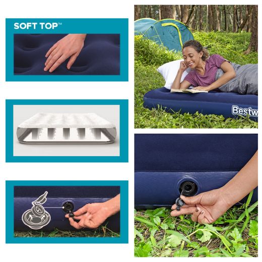 Matelas Gonflable Individuel Jr.Twin Bestway 185x76x22 cm Bleu