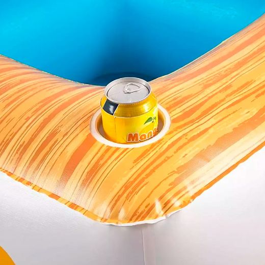 Flotteur Gonflable Bestway SandBar 242x242x67 cm avec Réfrigérateur Intégré et 4 Places