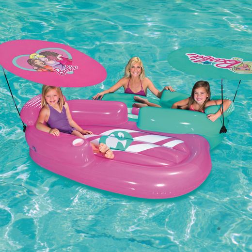 Matelas Gonflable Double Bestway Barbie Parasol 178x170 cm - Lot de Deux