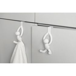 Portachiavi da porta, 6 x 7 x 13 cm, in PVC bianco | Collezione Buddy